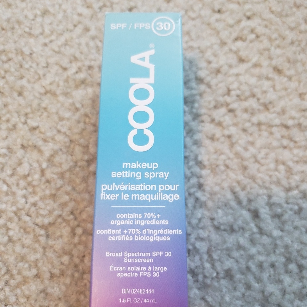 Coola organic SPF 30 and makeup setting sunscreen